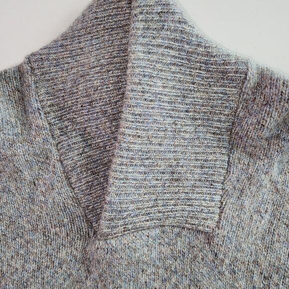 Vintage Boundary Waters Dayton Grey Shawl Neck Wool Sweater - Picture 3 of 8